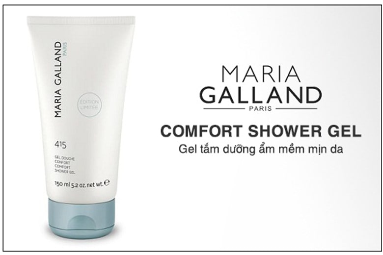 Gel tắm dưỡng ẩm Maria Galland Comfort Shower Gel 415 giúp làm sạch, sáng da