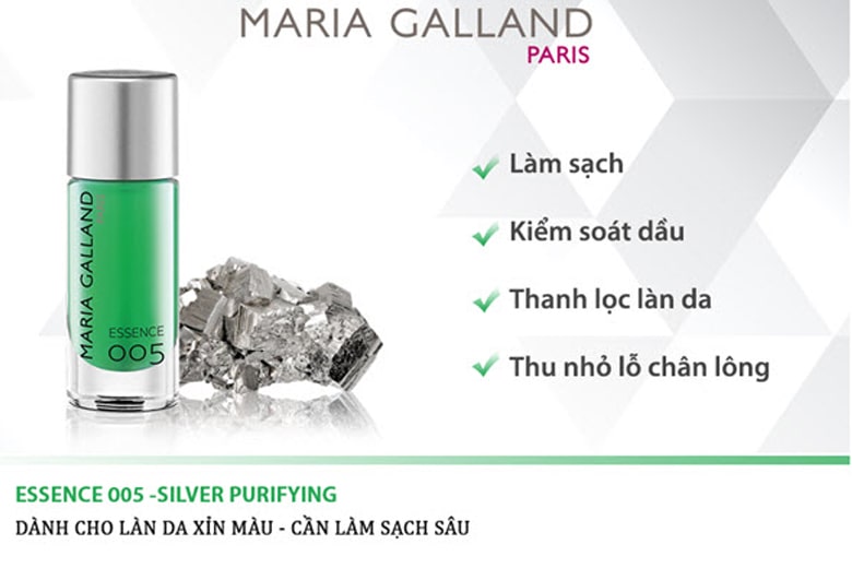 Tinh chất làm sạch da và cân bằng dầu Maria Galland essence argent 005