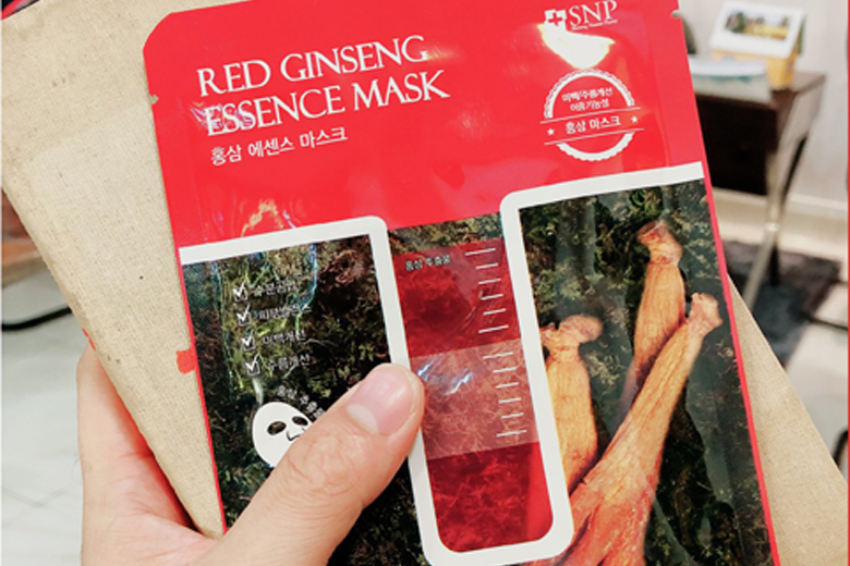 Tác dụng mặt nạ tinh chất hồng sâm SNP Red Ginseng Essence Mask 25ml