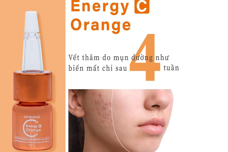 Công dụng serum trị mụn đường cam Abisalab Energy Orange 5ml