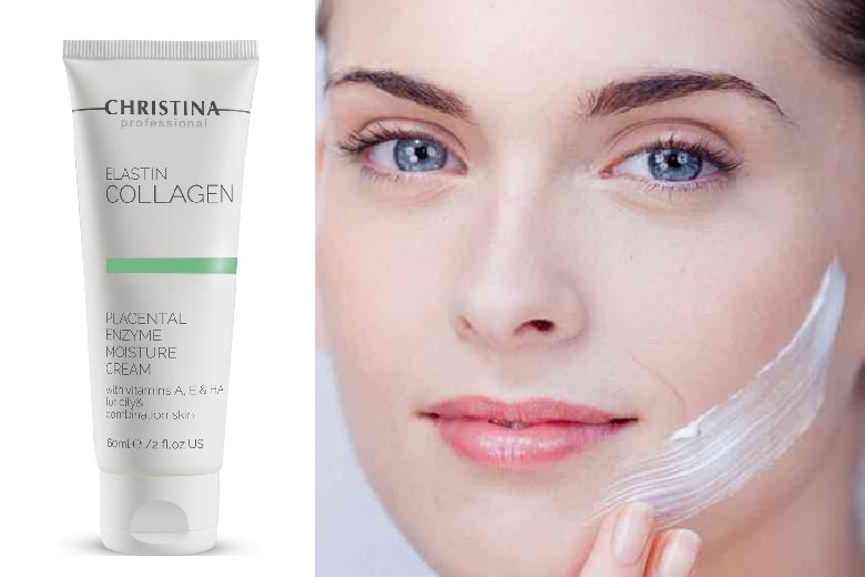Kem dưỡng ẩm ngừa lão hóa Christina Elastin Collagen Placental Enzyme Cream 60ml